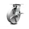Service Caster 8 Inch Heavy Duty Semi Steel Caster with Roller Bearing and Brake SCC-35S820-SSR-SLB - alternate 1